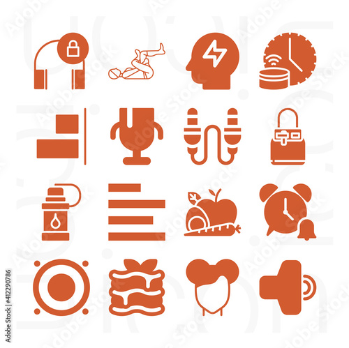 16 pack of reasonable  filled web icons set