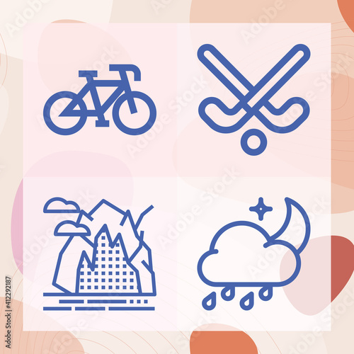 Simple set of outside related lineal icons