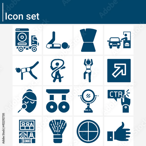 Simple set of finished related filled icons.