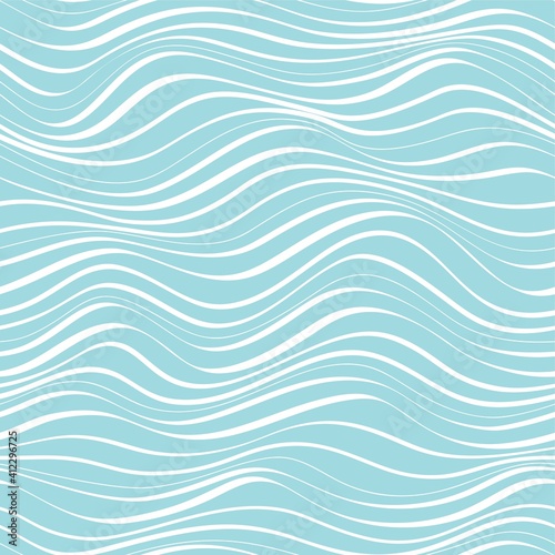 seamless abstract blue and white background. Sea water waves.