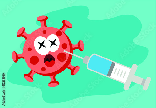 virus, vaccino, illustrazione, astratto