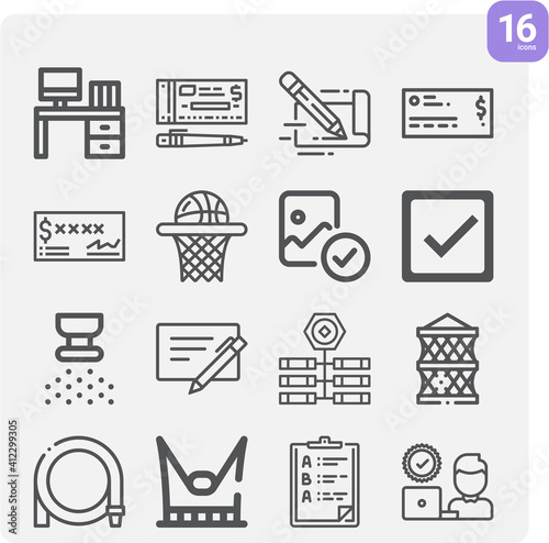 Simple set of dams related lineal icons.