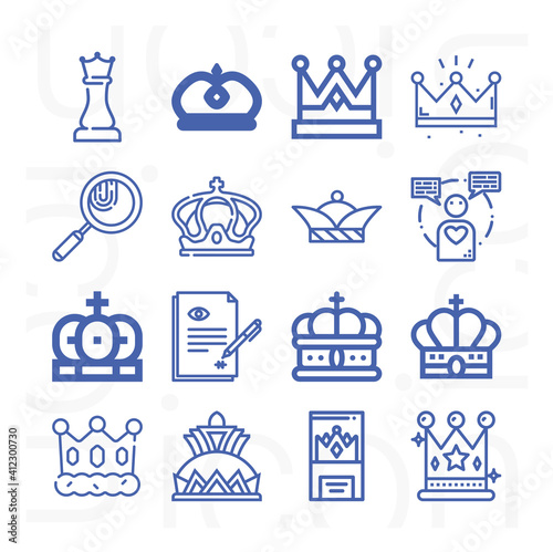 16 pack of prosecutor  lineal web icons set