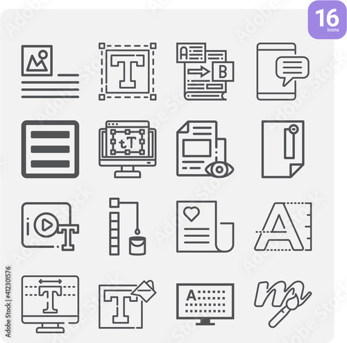 Simple set of foreword related lineal icons.