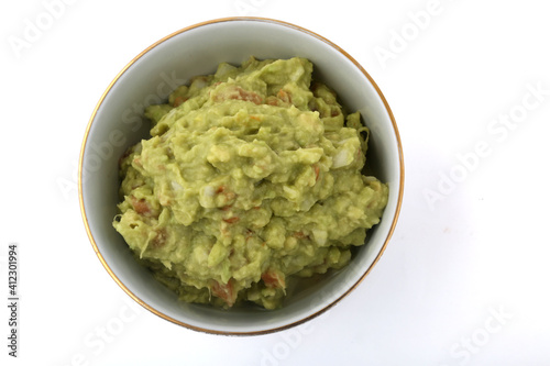 guacamole as snack mexican food with avocado