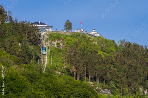 View at the Floyen mountain in Bergen with a 