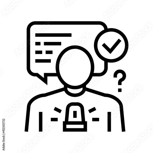 decision making soft skill line icon vector. decision making soft skill sign. isolated contour symbol black illustration