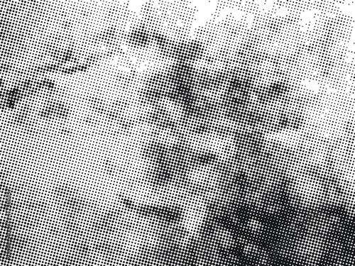 Grunge halftone dots background. Offset Printing Texture. 