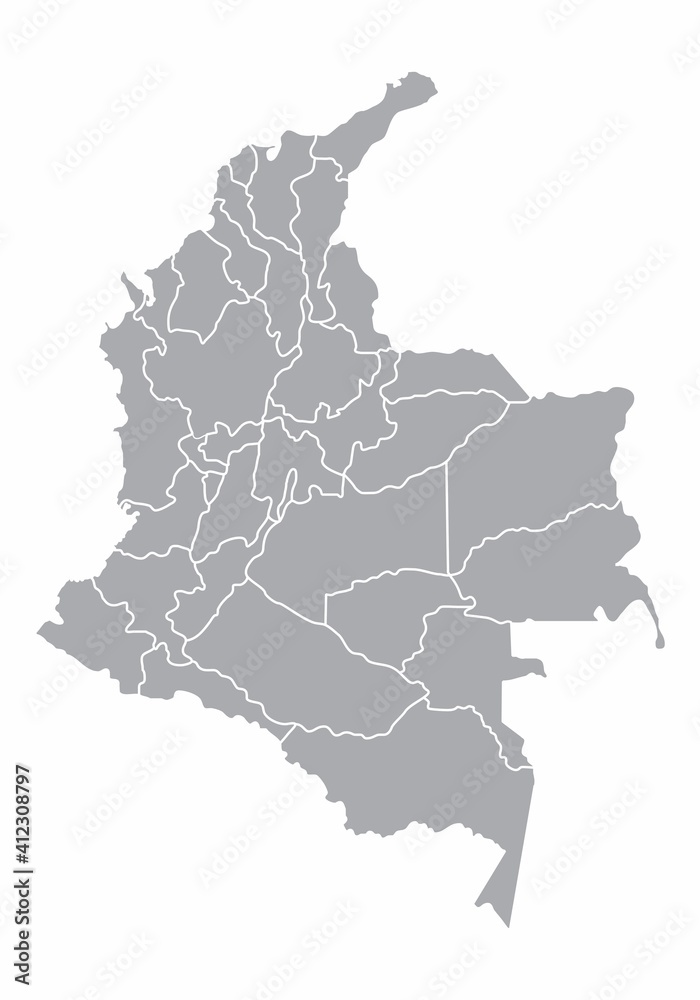 Colombia regions map Colombia regions map