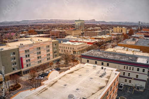 Aerial View of Grand Junction, Colorado in Winter