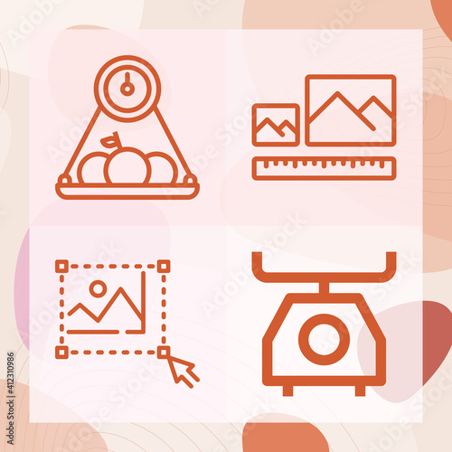 Simple set of models related lineal icons