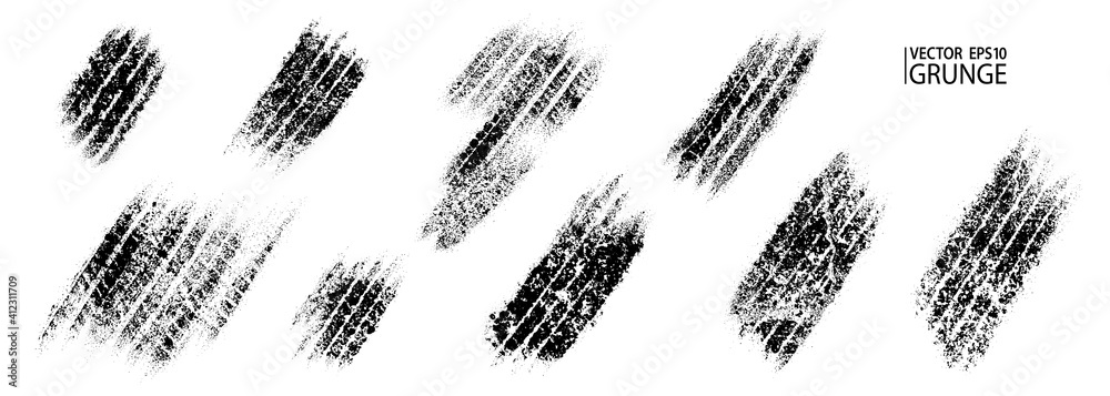 Tire track grunge vector. Car wheel tires track overlay. Speed race and ...