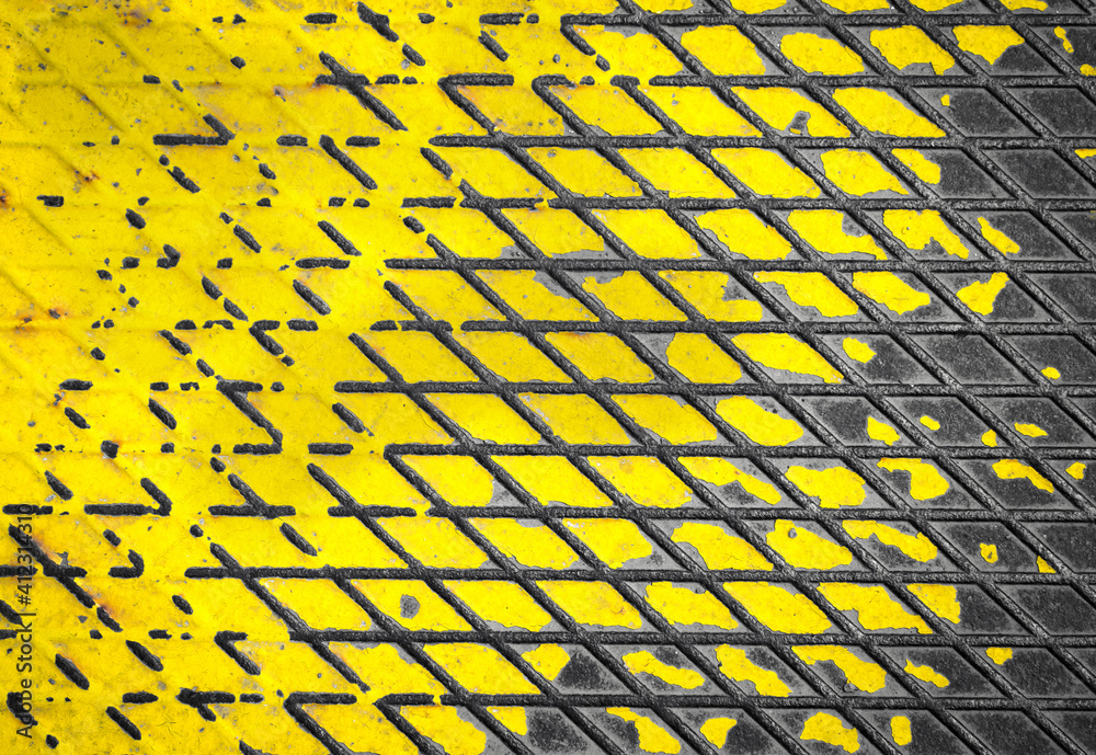 old yellow paint on gray iron old yellow paint on gray iron