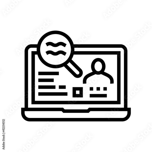 checking status allowance line icon vector. checking status allowance sign. isolated contour symbol black illustration