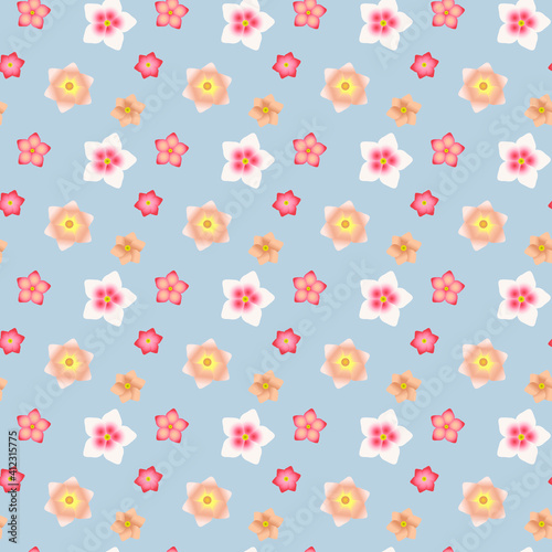Spring colorful flower pattern. Used for banner  poster  postcard  wallpaper  fabric prints  wrapping paper 