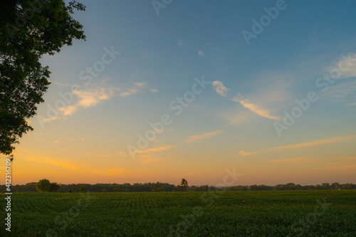 Abendsonne am Land im Mostviertel in Niederösterreich