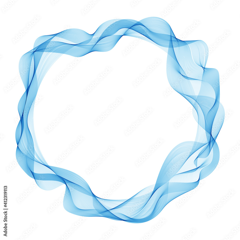 Round wave blue frame, vector background. eps10 Round wave blue frame, vector background. eps10