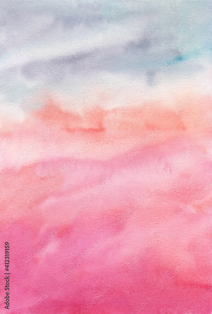 Watercolor abstract background, hand-painted texture, watercolor stains. Design for backgrounds, wallpapers, covers and packaging.