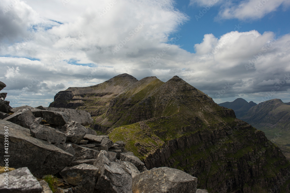 mountain ridgeline in Scotland mountain ridgeline in Scotland