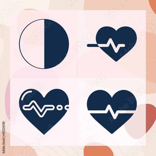 Simple set of rhythm related filled icons