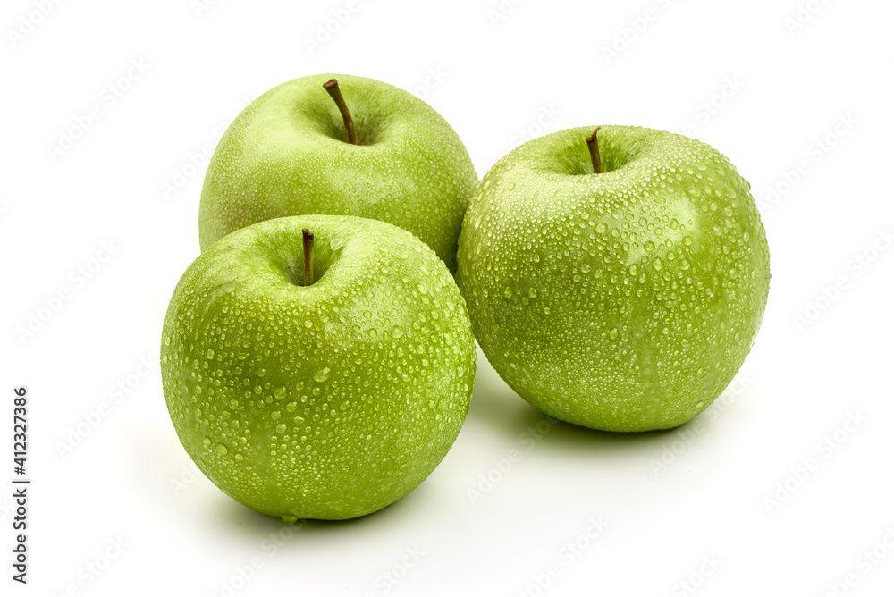 Granny smith apples, isolated on white background Granny smith apples, isolated on white background
