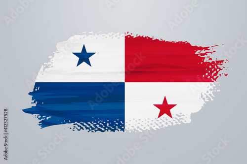 Panama brush paint flag