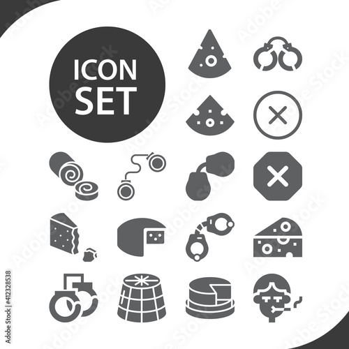 Simple set of give up related filled icons.