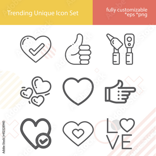 Simple set of prefer related lineal icons.