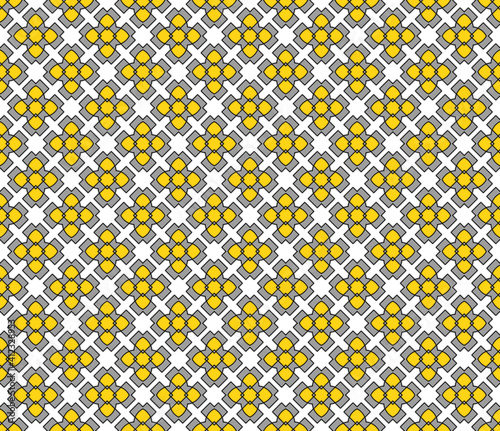 gray yellow cross pattern