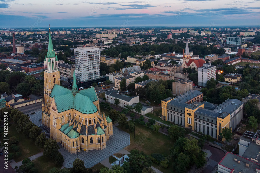 Katedra- miasto Łódź.