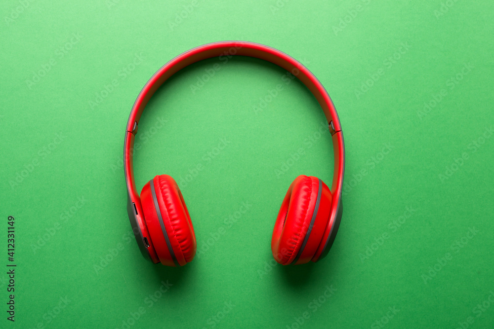 Musical concept. Stylish modern headphones Musical concept. Stylish modern headphones