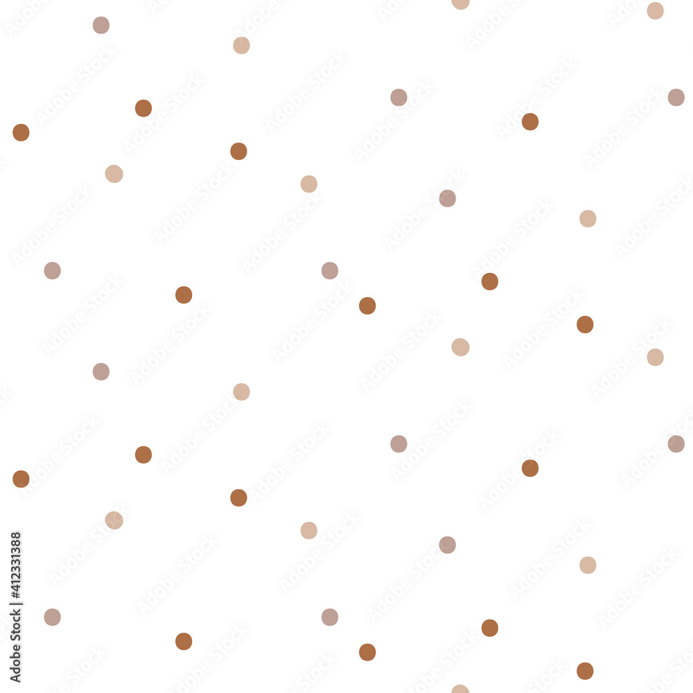 Confetti dotted shapes seamless pattern. Background for paper wrap, textile, package and print design.