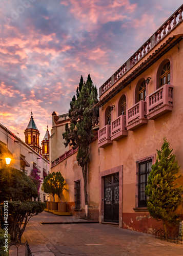 View of Church La Congregación Downtown Querétaro, México
