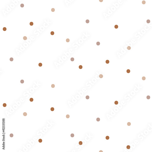 Confetti dotted shapes seamless pattern. Background for paper wrap  textile  package and print design.