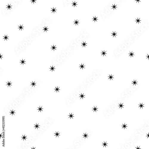 Vector seamless pattern with stars. Simple design for wrapping paper, textile, wallpaper, stationery.