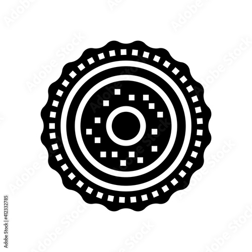 egg cell glyph icon vector. egg cell sign. isolated contour symbol black illustration