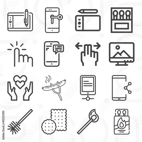 Wallpaper Mural 16 pack of touch  lineal web icons set Torontodigital.ca