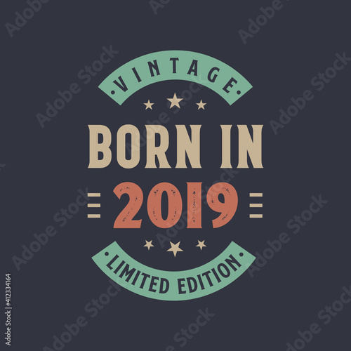 Vintage born in 2019  Born in 2019 retro vintage birthday design