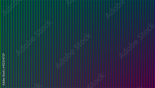 Led screen texture. Lcd monitor. Analog digital display. Vector illustration. Electronic diode effect. Projector grid template. Green, blue, red television videowall. TV background.
