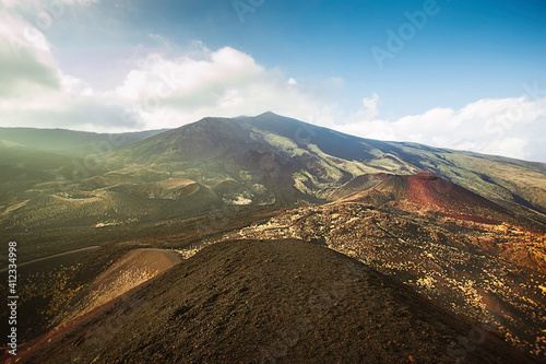 Etna volcanic landscape. Sicily. Italy photo