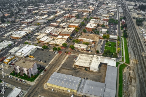 Aerial View of the Boise Suburb of Nampa, Idaho photo