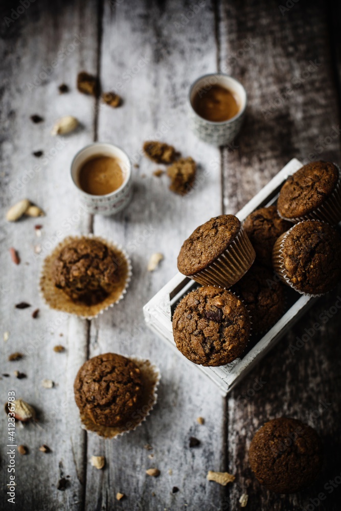 Peanut chocolate chunk muffins Peanut chocolate chunk muffins