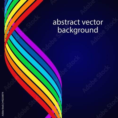 The background of the rainbow lines. Vector illustration for your business presentations.