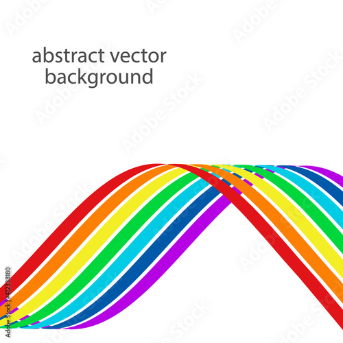 The background of the rainbow lines. Vector illustration for your business presentations.