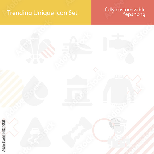 Simple set of tear related filled icons.