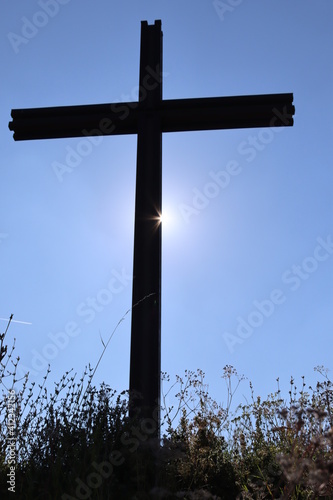 Cross on hill regensburg pope
