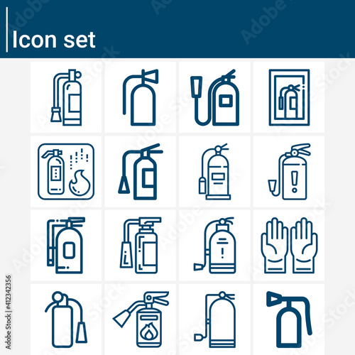 Simple set of securely related lineal icons.