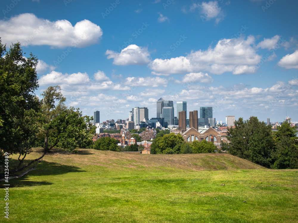 View from Greenwich Park to City of London View from Greenwich Park to City of London