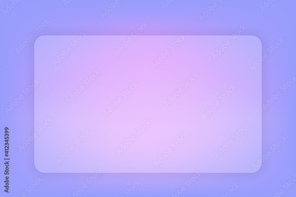 Abstract gradient background. Transparent frame in glass morphism style Abstract gradient background. Transparent frame in glass morphism style