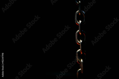 chain in black backround